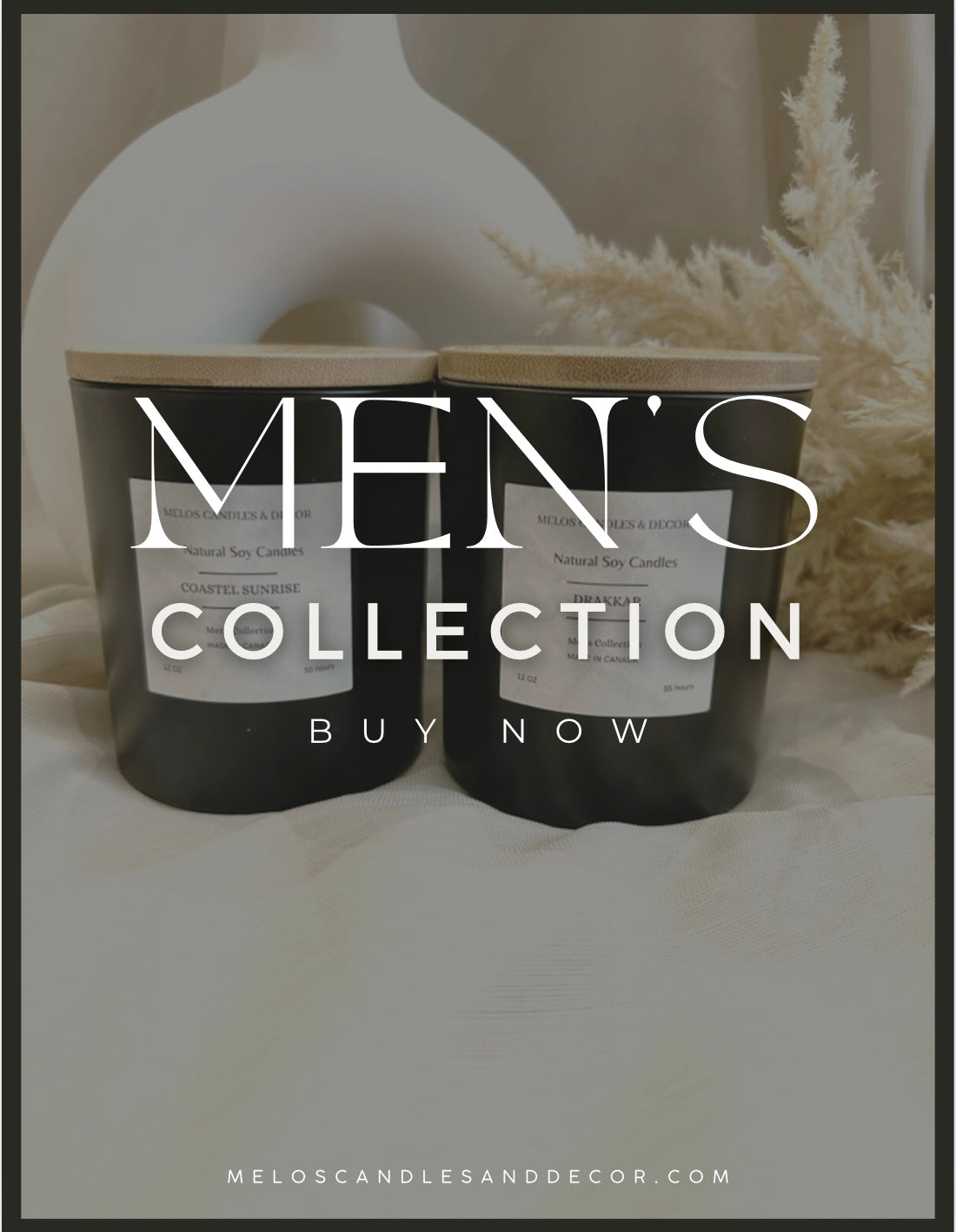 Men’s Collection 12oz Black Vessel Candle